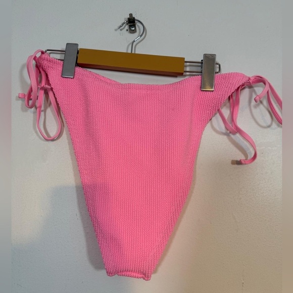 Primark Cares Pink Ribbed Tie-Side Bikini Bottoms - Size XL - Picture 5 of 7